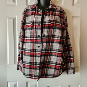 Red Head Button Flannel